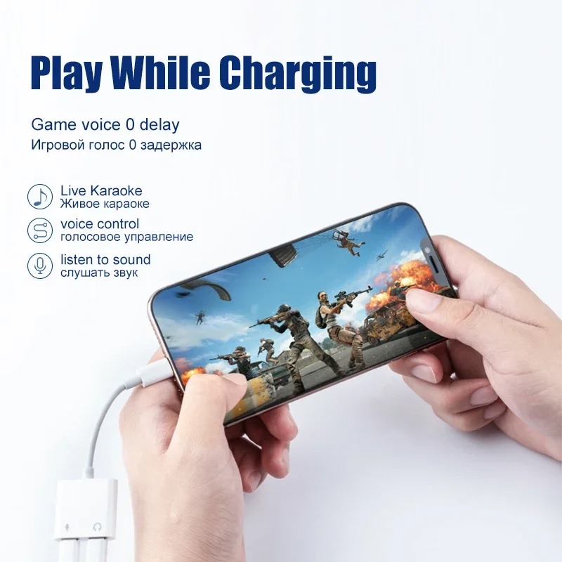 Adaptor Audio Untuk iPhone 14  - Earphone Splitter Jack ulasan dan harga